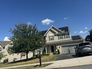 Completed roof on a Pennsylvania family home